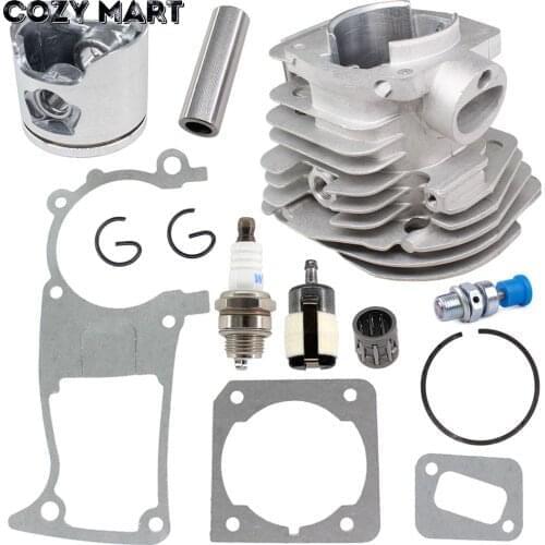 44mm Cylinder Piston Kits with Gasket Oil Filter and spark plug Decompression Valve for HUSQVARNA 346XP 350 351 353 Chainsaw