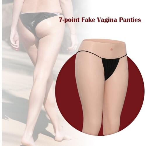 KUMIHO 7 -Point Silicone Realistic Vagina Panties Transgender Sexy Fake Vagina Crossdress Underwear Dragqueen Transgender