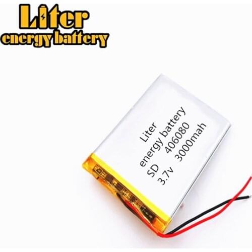 406080 3.7V 3000MAH Lithium polymer Battery with Protection Board For VX787 VX530 VX540T VX585 396079 MP4 MP5 DVR GPS 405980
