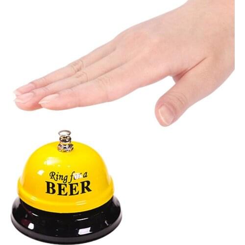 Bar beer Metal Call Bell Reminder Restaurant desktop decoration ring for a beer letter print club calling bell Service Bell