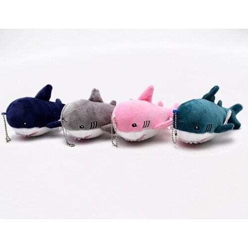 Cartoon bead necklace little shark plush toy bag pendant 4-inch crane machines baby doll stall Accessories Fashion Jewelry