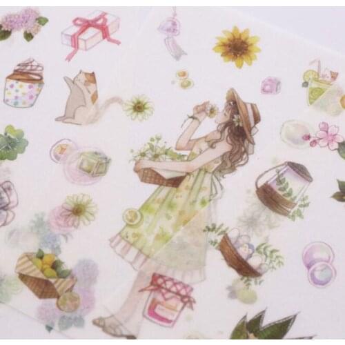 Cartoon Pastoral Elf Summer Sticker Mobile Album Scrapbook Diary Calendar Decoration Sticker Christmas Sticker Korea Stationery