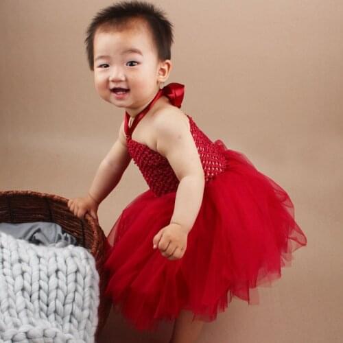 Fancy First Birthday Tulle Baby Tutu Dress Infant Toddler Little Girl Summer Dress Newborn Photography Props TS039