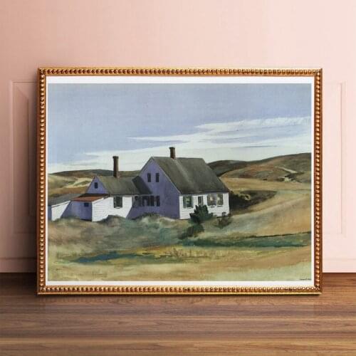 Edwardor Hopper House Wallpaper Wall Art Canvas Poster And Print Canvas Painting Oil Decorative Picture Living Room Home Decor