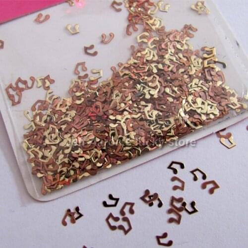 New Golden Music symbol Label nail art decal 3d design nail stickers metal decoration