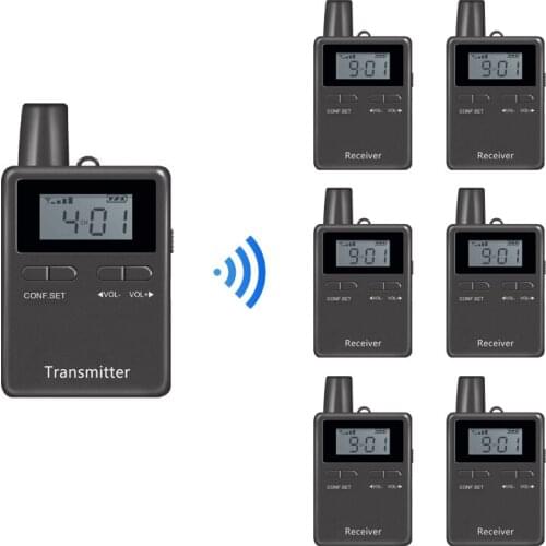 One way 2.4G Portable Long Range Wireless Audio Guide System Used For Conference Training Teaching Tourism Museum