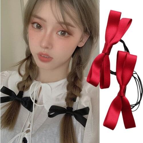 Double Ponytail Bow Hair Tie Korean Fashion Elastic Rubber Band Womens Hair Accessories