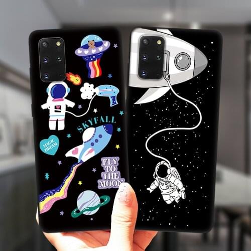 For Samsung Galaxy S21 S20 FE Ultra S8 S9 S10 Plus S7 Edge S10E S21Plus Lite Case Astronaut Planet Star Space Silicone Cover