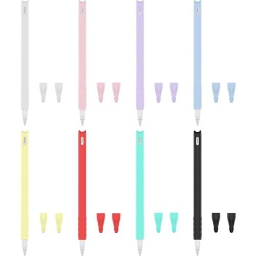 AXYF Cute Soft Grip Pouch Holder and 2 Protective Nib Covers for Pencil 2nd