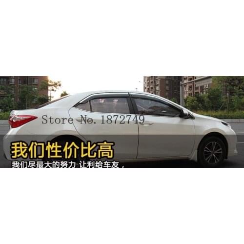 For Toyota corolla 2014--2018 Side Window Sun Shield Visors Vent Rain Wind Deflector Guard