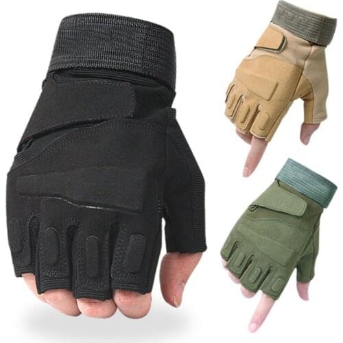 Fast Gloves Tactical Shooting Gloves Semi-finger Black Gloves Outdoor Riding Anti-slip Sports and Wear-resistant Fitness Gloves