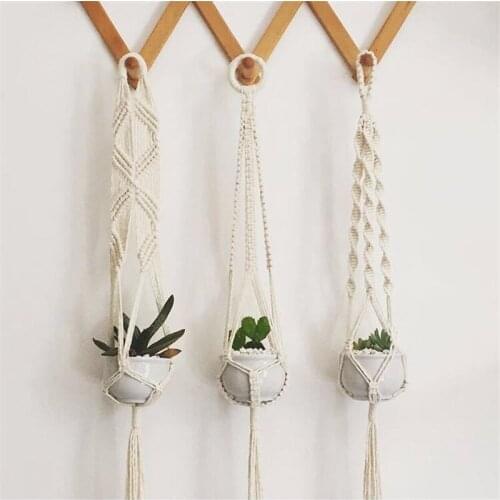 Unique Handmade Macrame Hanging Decorations Bohemia Decor Flower Pot Home Decor Retro Girls Room Baby Indian Decor