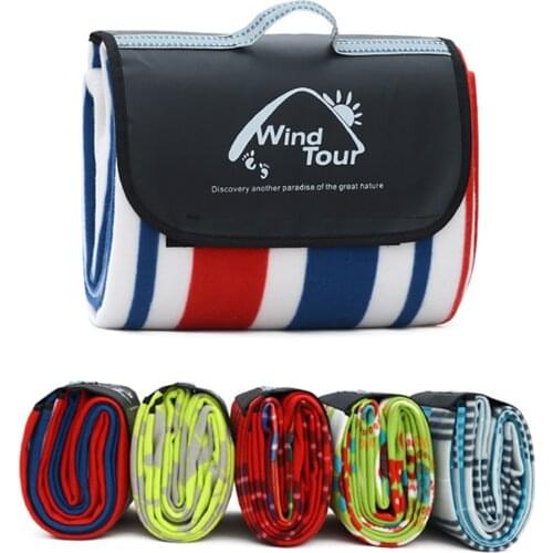 Waterproof Portable Stripe Star Outdoor Beach Blanket Mat Picnic Camping Rug Pad Beach Blanket Mat Picnic Camping Rug Pad Mat Pa