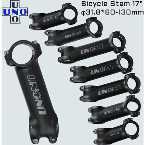 UNO MTB Handlebar Stem 17 Degrees Ultralight AL6061 Bike Stem MTB Mountain UNO Stem Road Bicycle Stem 31.8* 60 -130mm MTB Stems