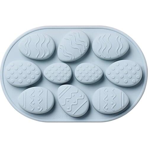 1pc Easter Egg Cake Mold DIY 10-Holes Easter Egg Silicone Mold Silicone Cake Mold DIY Baking Tools Accessories