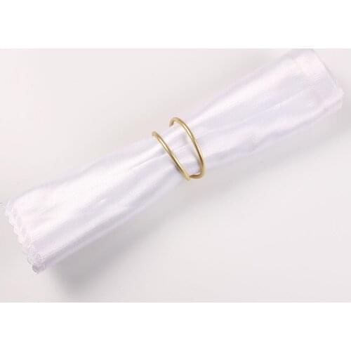 10pcs Hot sale cross 2 circle simple dumb gold napkin ring spot napkin ring