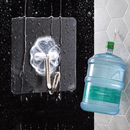 10/1PCS 6x6cm Transparent Strong Self Adhesive Door Wall Hangers Hooks Suction Heavy Load Rack Cup Sucker for Kitchen Bathroom