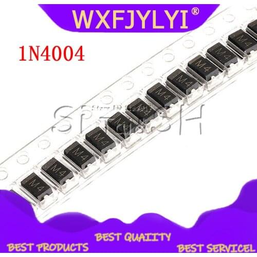 100 PCS DIODE M4 1N4004 SMD 1A 400 V IN4004 Rectifier Diode
