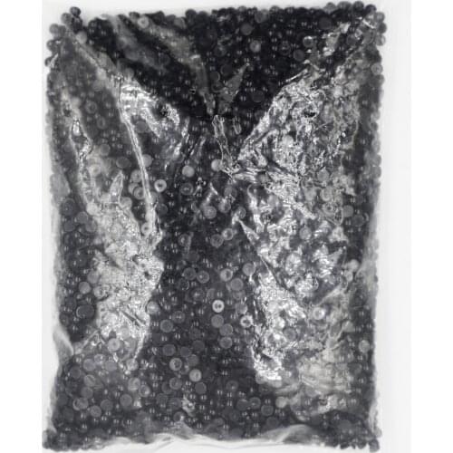 2mm,4mm,6mm,8mm,10mm,12mm,14mm Black Color Flat back ABS round Half Pearl beads, imitation plastic half pearl beads