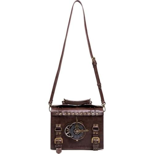 2021 New Womens Bag Retro Style Punk Shoulder Bag Cool Design Handbag Square Purse