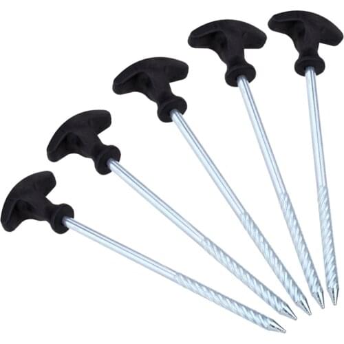 5pcs Outdoor Camping Tent Pegs Nail 20cm Heavy Duty Carp Fishing Bivvy Nails Pegs Tent Accessories