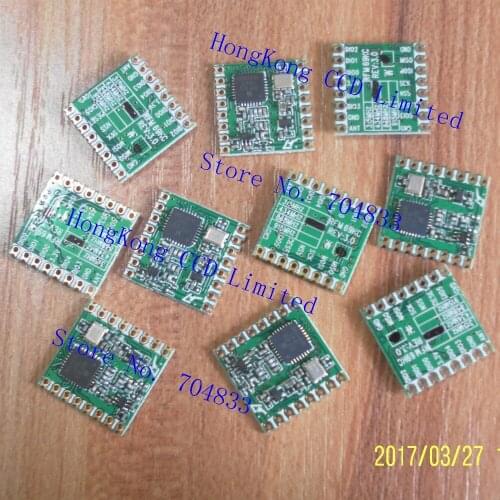 Free shipping 10pcs/lot RFM69HCW 100nW frequency transceiver module 433 / 868 / 915MHZ can be selected