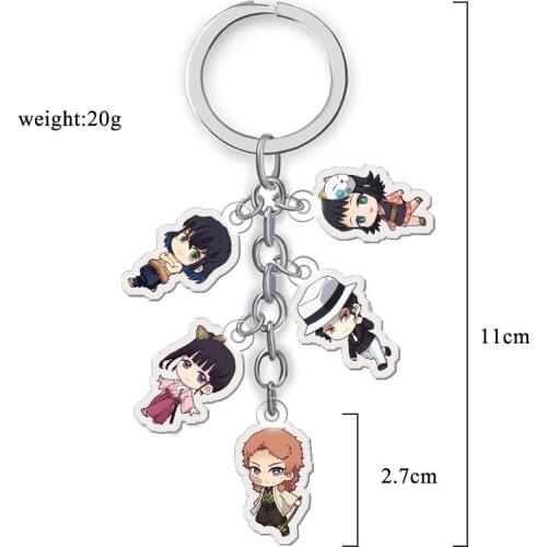 25Kinds Demon Slayer Kamado Tanjirou Kamado Nezuko Shinazugawa Genya Nakime Sabito PVC Pendant Figure Key Chain Keyring
