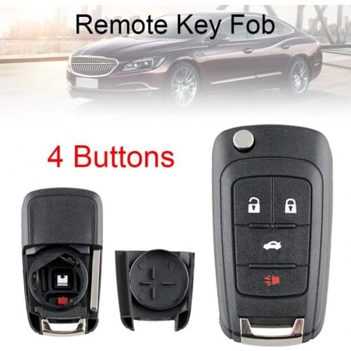 4 Buttons Car Key Fob Case Shell Replacement Flip Folding Remote Cover Fit for Chevrolet Opel Vauxhall Astra Insignia