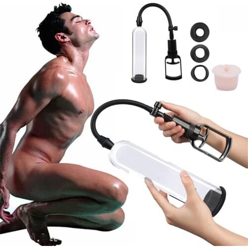 Effective Penis Pump Vacuum Pump For Men Sex Toys Penis Enlarger Extender Enlargement Dick Increase Length Male Train Adult Shop
