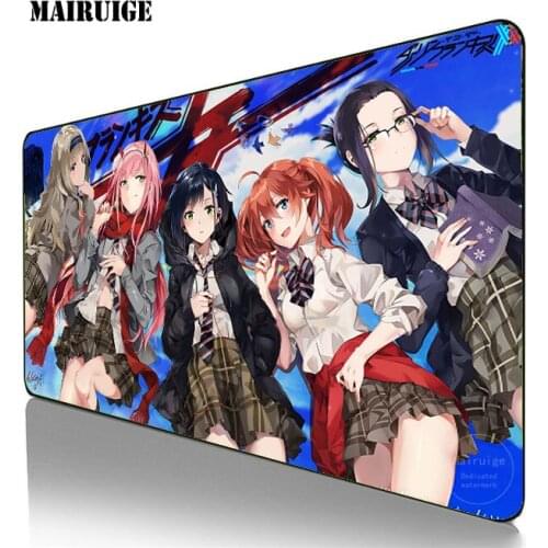 Anime Zero Two Large Gaming Cute sexy girl Mouse Pad Laptop Keyboard Pads Computer PC Accessories Game Mousemat Play Mats Csgo