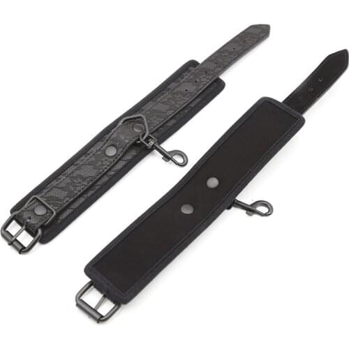 PU Leather Handcuffs Ankle Cuffs Bdsm Bondage Couple Flirt Legcuffs