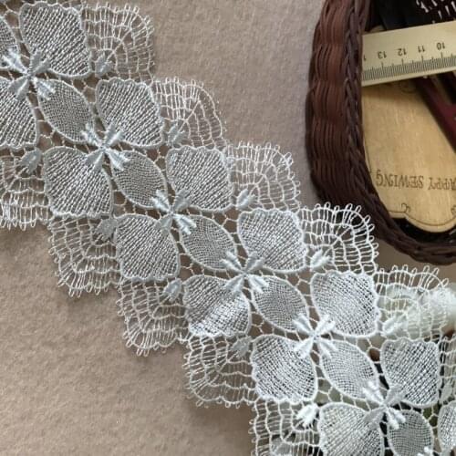 Exquisite Crochet Venice Lace Trim In White Hollowed Out Wedding DIY Sewing Craft 5 Yards 10cm Wide