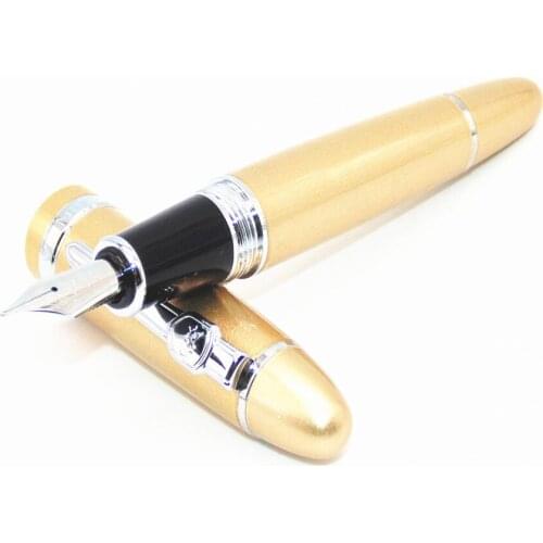 JINHAO 159 champagne gold Business office Medium Nib Fountain Pen New