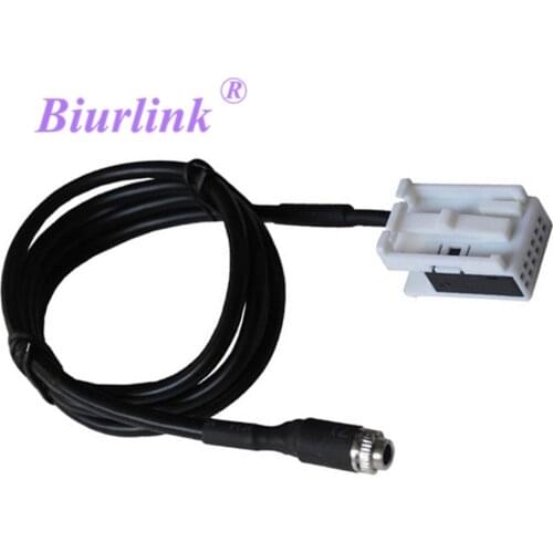 Biurlink Radio AUX-in Audio Music Adapter Cable 3.5MM Jack Connector for Volkswagen Skoda RCD510 RCD310 RNS510