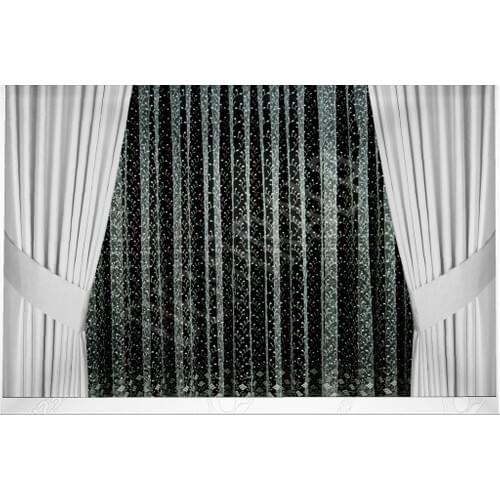 Crown Blackout Backdrop Curtain Ekstraforlu Straight Seam-Gray