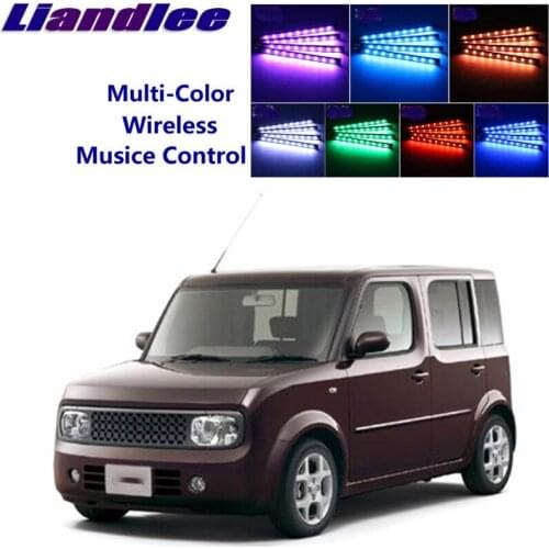 LiandLee Car Glow Interior Floor Decorative Seats Accent Ambient Neon light For For NissanCube Cube Z10 1998~2002
