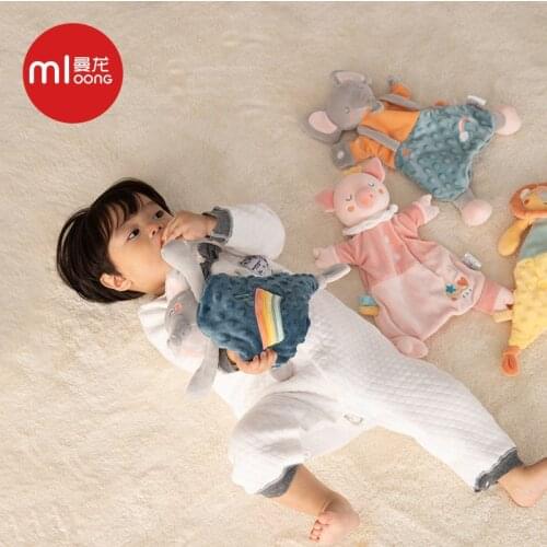 Mloong Plush Hand Puppets baby toys Soft Hand Puppets Cartoon Animal Toy for sleep Playing Dolls for Kids Gifts Rattles for baby