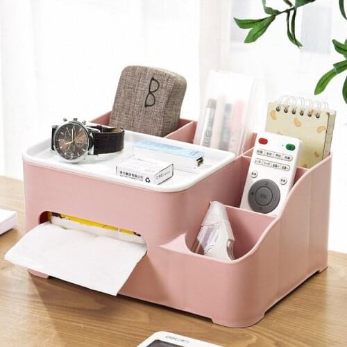Multi-functional Tissue Box Lovely Simple Remote Control Storage Decoration Napkin Holder Household Living Room Dining Room
