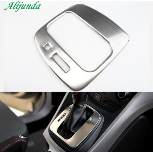 Stainless steel Car Interior Gear Panel Decorative Frame Trim For Ford Escape Kuga 2013 2014 2015 Car-Styling