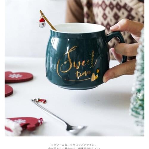 New Year 2021 Metal Merry Christmas Spoons Xmas Party Tableware Ornaments Christmas Decorations for Home Table Coffe Spoons Gift