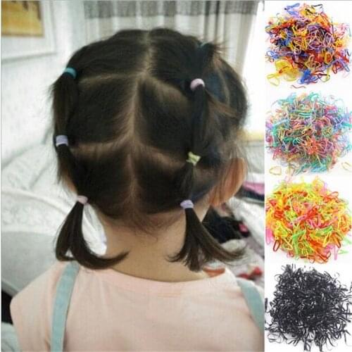 About 200pcs/bag Disposable Children Baby TPU Hair Holder Rubber Bands Elastic Hair Band Girl Tie Gum Hair Accessories