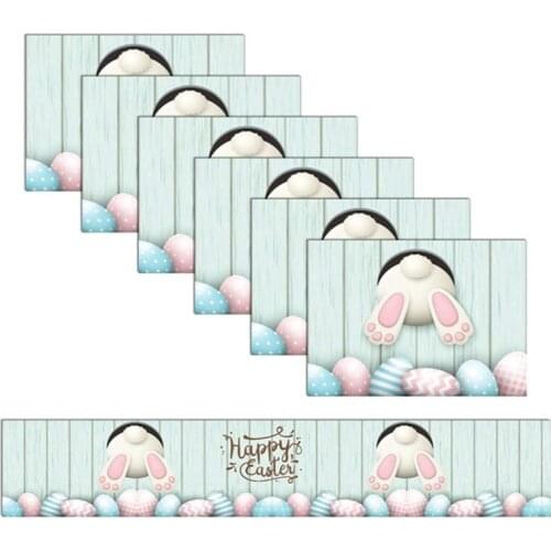 Easter Tablecloth,Rabbit Tail Table Mat, Suitable for Spring and Easter Holiday Decoration
