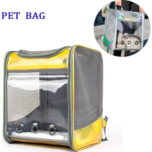 Portable Pet Carrier Bag Breathable Cat Bag Outdoor Travel Backpack for Cat and Dog Transparent Space Pet Backpack Bag for Cats