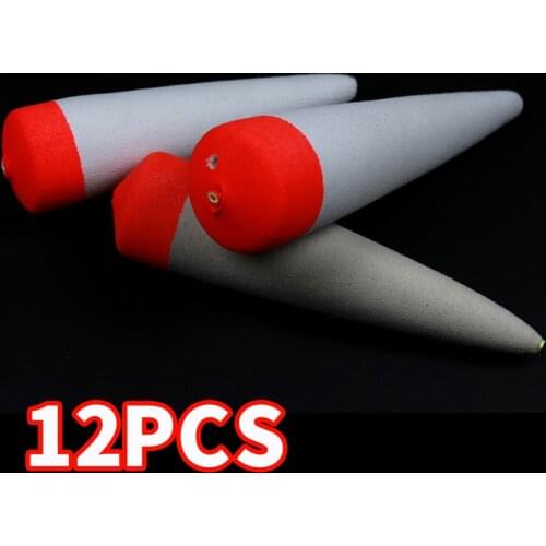 12pcs Saltwater Fishing EVA Foam Inline Bobber Floats Catfish Pike Live Bait Float Rig Accessories15g 20g 30g Buoyancy Optional