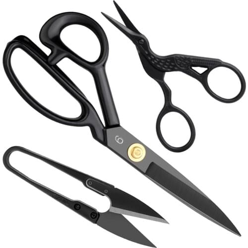 KAOBUY Professional Tailor Scissors Cutting Scissors Vintage Stainless Steel Fabric Leather Cutter Craft Scissors For Sewing
