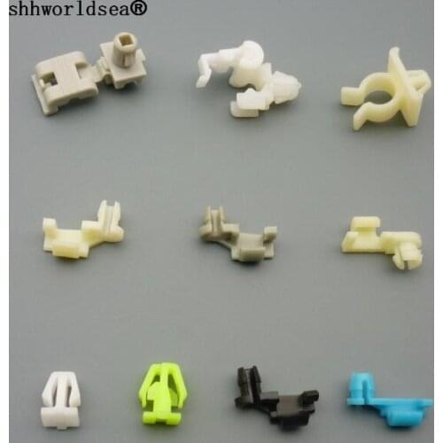 Shhworldsea Auto Universal Plastic Door Round Head Lock Rod Clip Side Fasteners Retainers Car Wire Clips