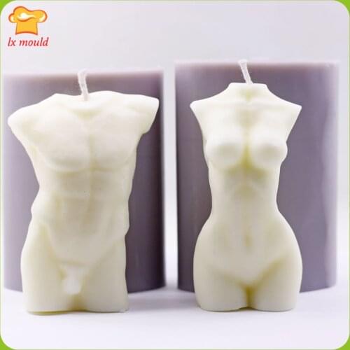 3D Body Silicone Mold Chocolate Polymer Clay Soap Candle Wax Resin Handmade Candle Mould