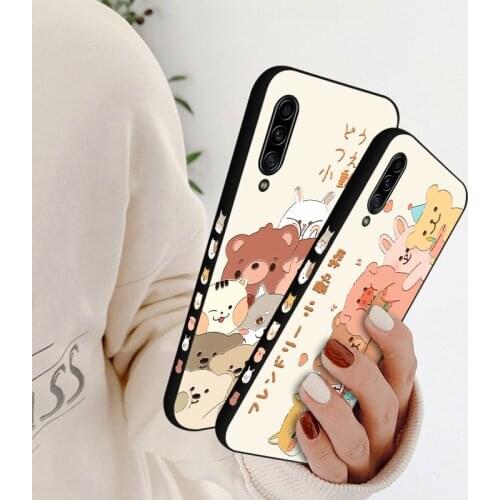 Cute Bear Phone Case For Samsung Galaxy A51 A52 A60 M40S A70 F62 A80 TPU Covers Cute Bumper For Samsung A90 A91 A81