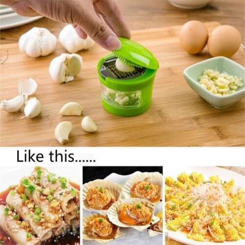 Garlic Grater Portable ABS Stainless Steel Garlic Press Chopper Slicer Hand Presser Grinder Crusher Kitchen Accessories Gadgets