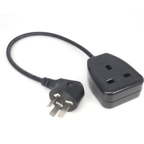 0.3M AU to UK extension Power Cord,Australia 3Pin Male Plug to British Standard Female Outlet Socket Power Cable Extented